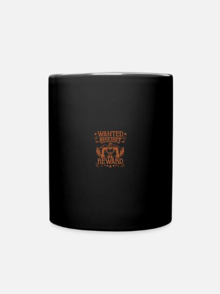 Bigfoot Wanted - Tasse einfarbig - Schwarz