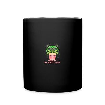 Crazy Plant Lady - Plant Lover - Tasse einfarbig - Schwarz - Vorne