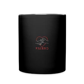 ASL Friend Cute Language Pride Deaf Awareness - Tasse einfarbig - Schwarz - Vorne
