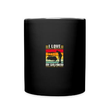 I Love It When My Girlfriend Lets Me Golf - Tasse einfarbig - Schwarz - Vorne