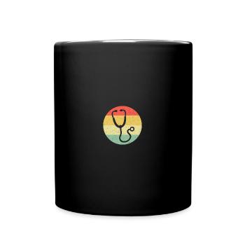 Emergency Nurse ER Medical Icons Stethoscope - Tasse einfarbig - Schwarz - Vorne
