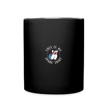 This Is My Spare Shirt - Funny Bowling - Tasse einfarbig - Schwarz - Vorne