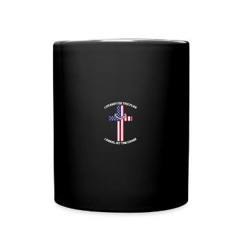 I Stand for The Flag I Kneel for The Cross - Tasse einfarbig - Schwarz - Vorne
