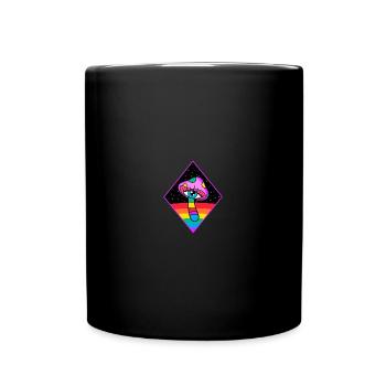 Magic Mushroom Eye Trippy Psychedelic Psychonaut - Tasse einfarbig - Schwarz - Vorne