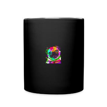 Pugs Not Drugs Anti Drugs - Tasse einfarbig - Schwarz - Vorne