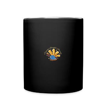 Grateful Thankful Blessed Turkey Thanksgiving Art - Tasse einfarbig - Schwarz - Vorne
