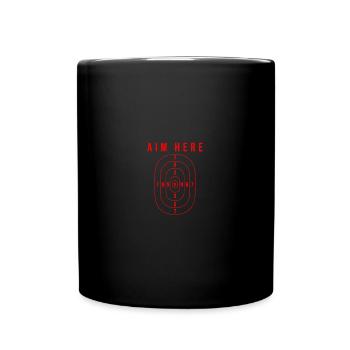 Aim Here - Shooting Range Target - Tasse einfarbig - Schwarz - Vorne