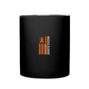 Multiple Sclerosis Awareness MS USA American Flag - Tasse einfarbig - Schwarz - Vorne