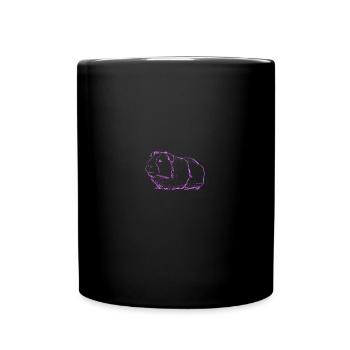 Guinea Pig Drawing Furry Potato - Tasse einfarbig - Schwarz - Vorne