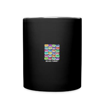 Never Forget Audio Cassette - Tasse einfarbig - Schwarz - Vorne