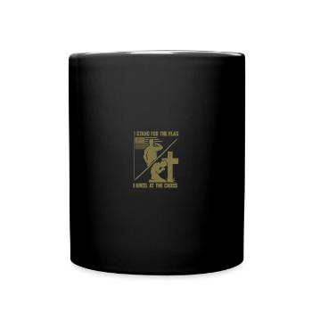 I Stand for The Flag I Kneel for The Cross - Tasse einfarbig - Schwarz - Vorne