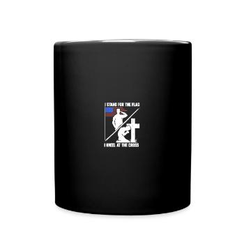 I Stand for The Flag I Kneel for The Cross - Tasse einfarbig - Schwarz - Vorne