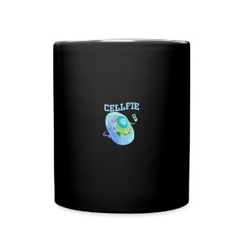 Funny Cellfie Cell Biology Teacher Selfie Dad - Tasse einfarbig - Schwarz - Vorne
