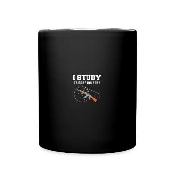 I Study Triggernometry - Gun Lover Shooting Range - Tasse einfarbig - Schwarz - Vorne