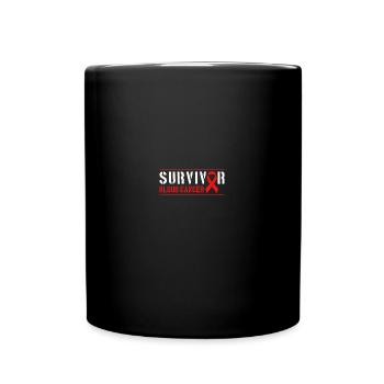 Blood Cancer Survivor Red Ribbon - Tasse einfarbig - Schwarz - Vorne