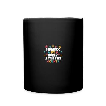 Pediatric PT Every Little Step Counts - Tasse einfarbig - Schwarz - Vorne