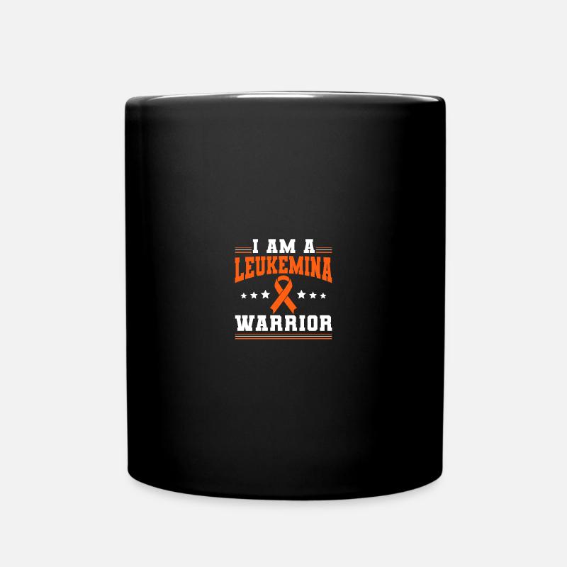 I Am A Leukemia Warrior Orange Ribbon - Tasse einfarbig - Schwarz