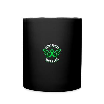 Scoliosis Warrior Green Ribbon - Tasse einfarbig - Schwarz - Vorne