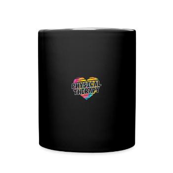 Physical Therapist Rainbow Heart - Tasse einfarbig - Schwarz - Vorne