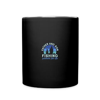 Father And Son Fishing Partners For Life - Tasse einfarbig - Schwarz - Vorne