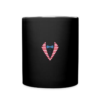 US American Flag Tuxedo Suit Tux 4th Of July - Tasse einfarbig - Schwarz - Vorne