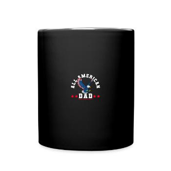 All American Dad 4th of July Bald Eagle USA Flag - Tasse einfarbig - Schwarz - Vorne