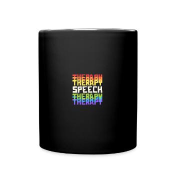 Speech Therapy SLP Rainbow Speech Language - Tasse einfarbig - Schwarz - Vorne