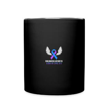 Rheumatoid Arthritis Awareness Warrior Ribbon - Tasse einfarbig - Schwarz - Vorne