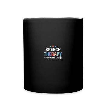 Speech Therapy Every Word Counts - Tasse einfarbig - Schwarz - Vorne