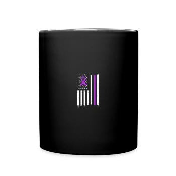 USA American Flag Cystic Fibrosis Ribbon Wear - Tasse einfarbig - Schwarz - Vorne
