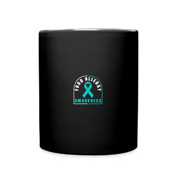 Food Allergy Awareness Teal Ribbon - Tasse einfarbig - Schwarz - Vorne