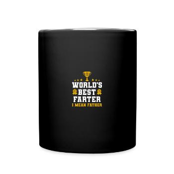 Worlds Best Farter I Mean Father - Tasse einfarbig - Schwarz - Vorne