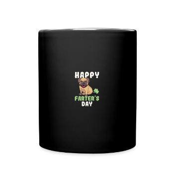 Funny Farter's Day Farting Pug Dog Fathers Day - Tasse einfarbig - Schwarz - Vorne