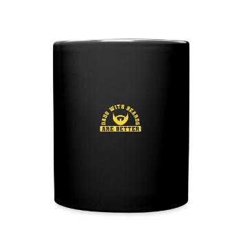 Dads With Beards Are Better Fathers Day - Tasse einfarbig - Schwarz - Vorne