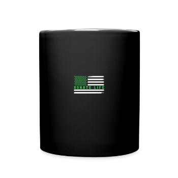 Donate Life Be USA American Flag Organ Donor - Tasse einfarbig - Schwarz - Vorne