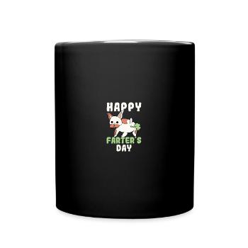 Happy Farter's Day Ugly Farting Bull Dog Pug - Tasse einfarbig - Schwarz - Vorne