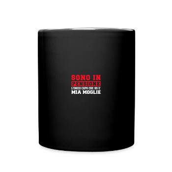 I Am Retired And The Only Boss I Have Is My Wife - Tasse einfarbig - Schwarz - Vorne