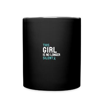 This Girl Is No Longer Silent Sexual Assault Teal - Tasse einfarbig - Schwarz - Vorne