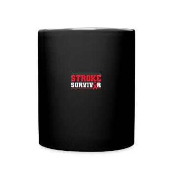 Stroke Survivor Stroke Awareness Ribbon - Tasse einfarbig - Schwarz - Vorne