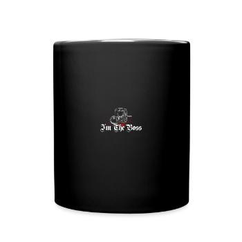 I'm The Boss Drinking Cigar Whisky Entrepreneur - Tasse einfarbig - Schwarz - Vorne