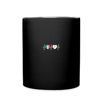 Italie et Chypre Drapeau chypriote Drapeaux - Mug uni - noir - Devant