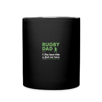Sport Dad Definition Rugby - Tasse einfarbig - Schwarz - Vorne