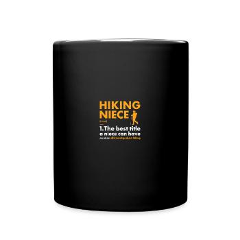 Hiker Niece Definition Hiking - Tasse einfarbig - Schwarz - Vorne