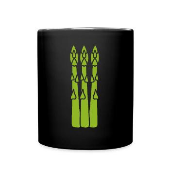 Spargel - Tasse einfarbig - Schwarz - Vorne