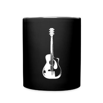 Western Gitarre Symbol icon Gitarrist Musiker - Tasse einfarbig - Schwarz - Vorne