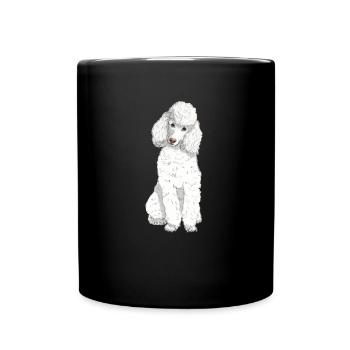 Toy poodle white - Full Colour Mug - black - Front