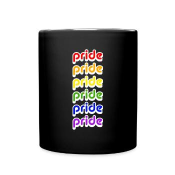 Pride - Pride Month - LGBTQ - Gay - Full Colour Mug - black - Front
