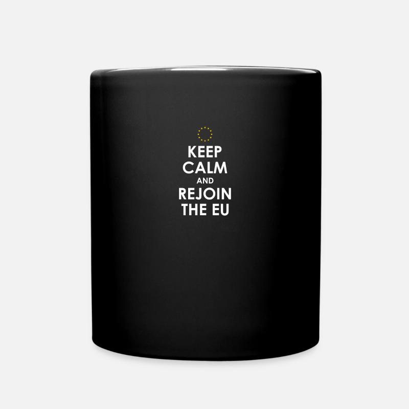Restez calme et rejoignez l'UE - Mug uni - noir