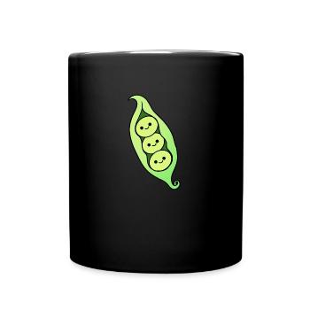 Erbsen - Tasse einfarbig - Schwarz - Vorne