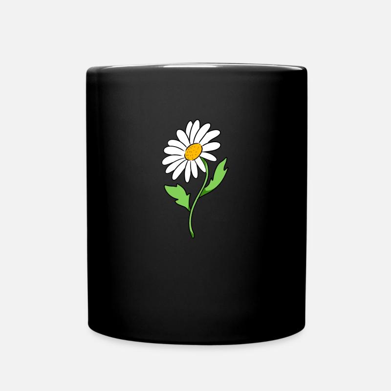 Gänseblümchen - Tasse einfarbig - Schwarz